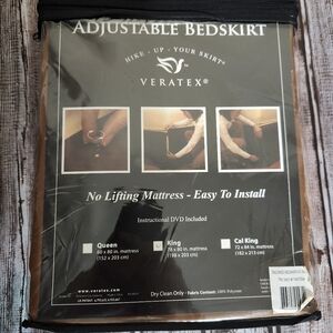 Veratex Adjustable Bed Skirt King Zise. Hike Up Your Skirt. Chocolate Brown. Ins